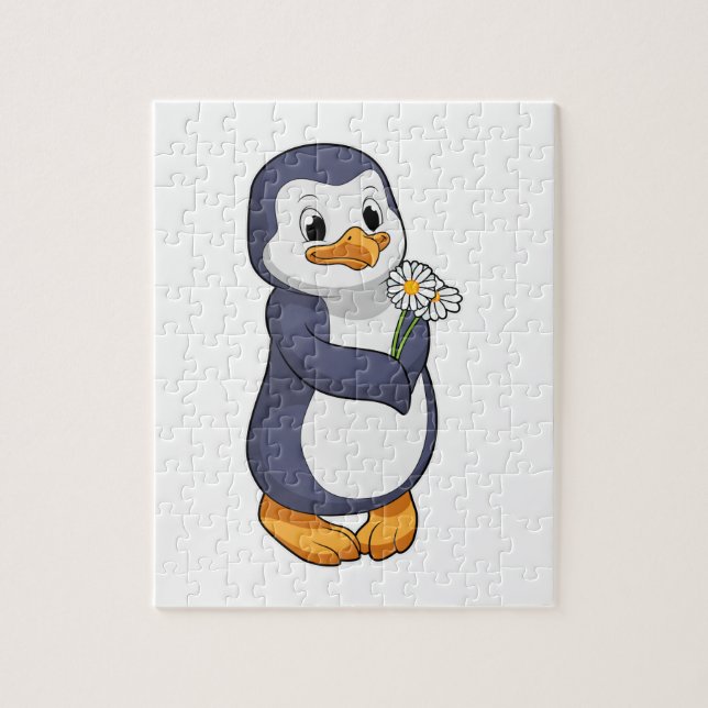 Penguin med Daisy Pussel (Vertikal)