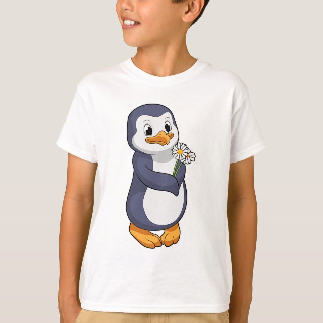 Penguin med Daisy T Shirt (Framsida)