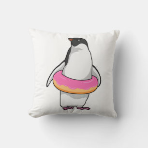 Penguin med Donut Kudde