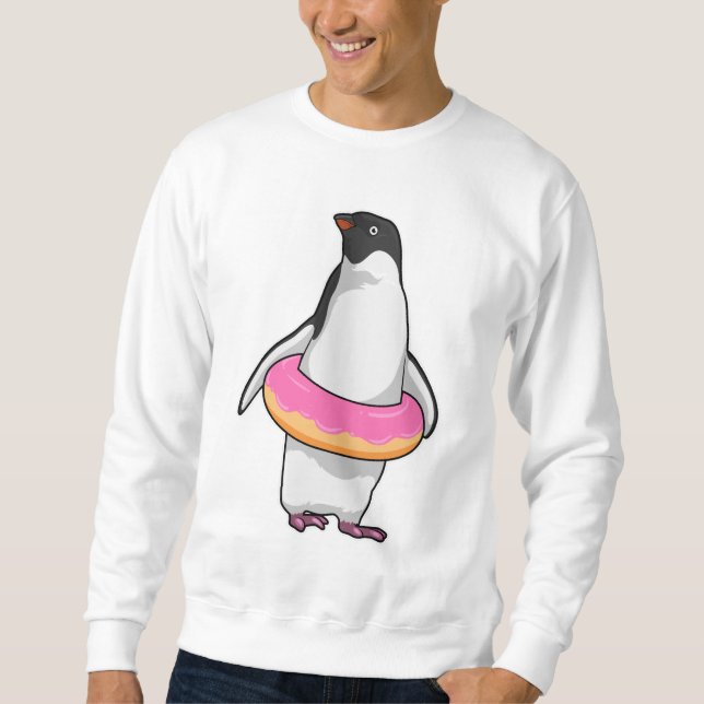 Penguin med Donut Lång Ärmad Tröja (Framsida)