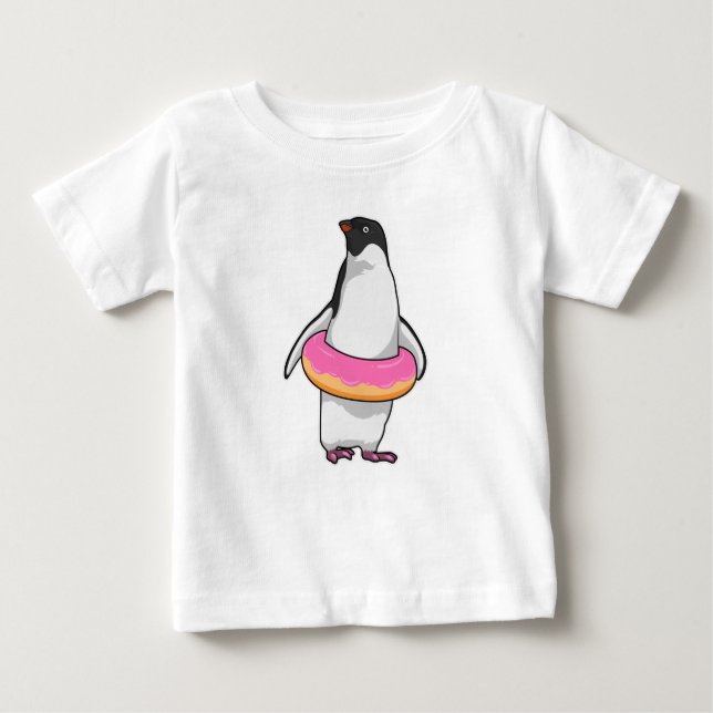 Penguin med Donut T Shirt (Framsida)