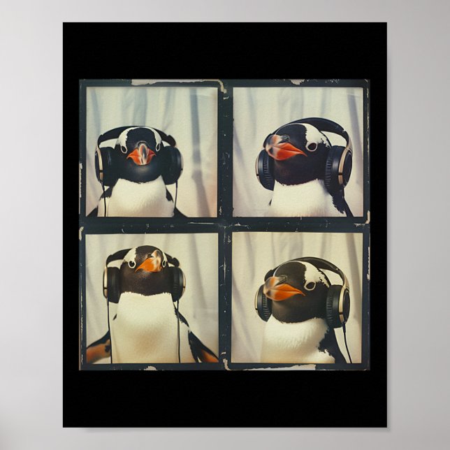 Penguin med Ear Defenders Autism Sensory Autistic Poster (Framsidan)