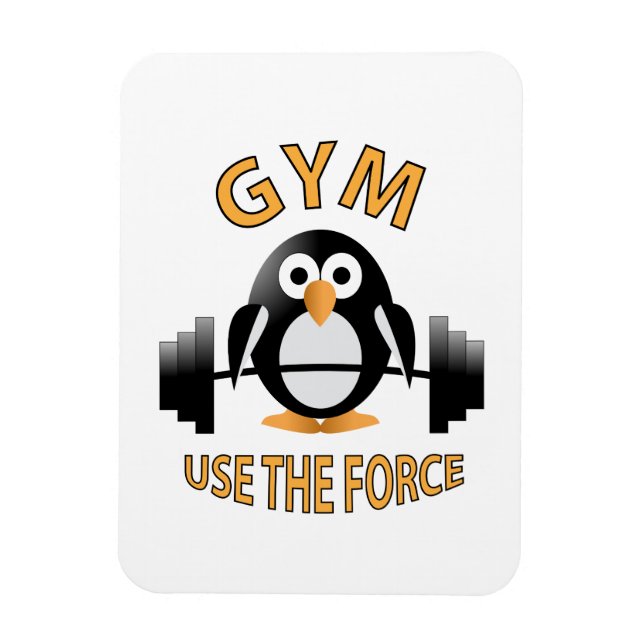 Penguin med en barbell magnet (Vertikal)