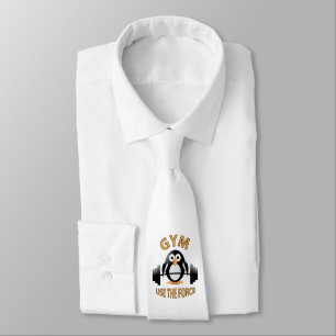 Penguin med en barbell slips