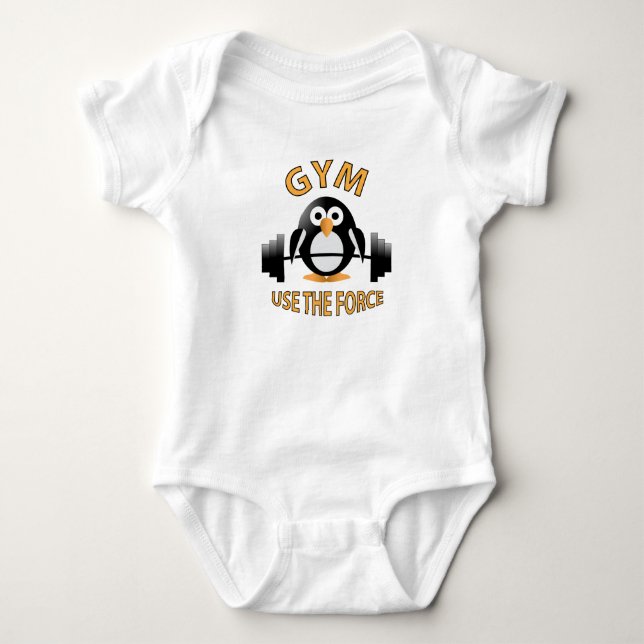 Penguin med en barbell tee (Framsida)