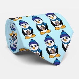 Penguin med en Dreidel på Hanukkah Slips