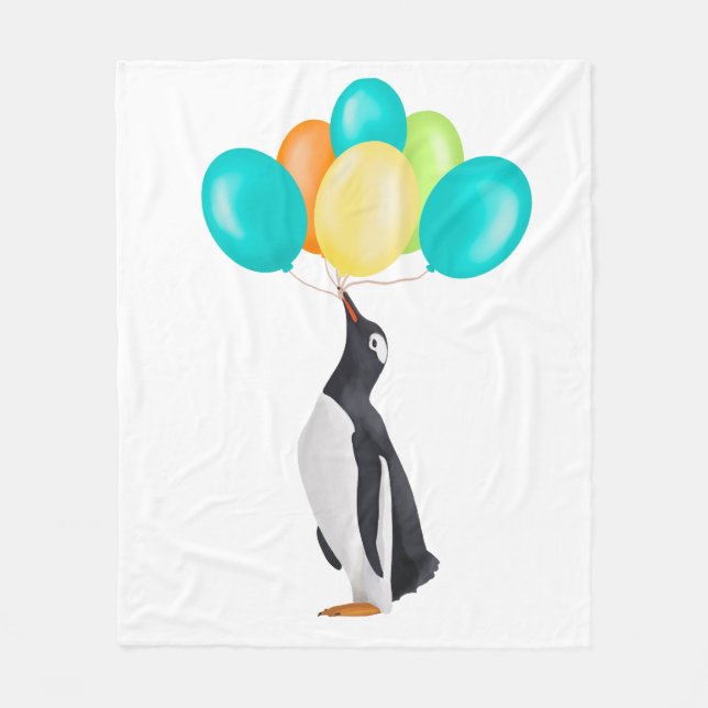 Penguin med färgämnen fleecefilt (Framsidan)