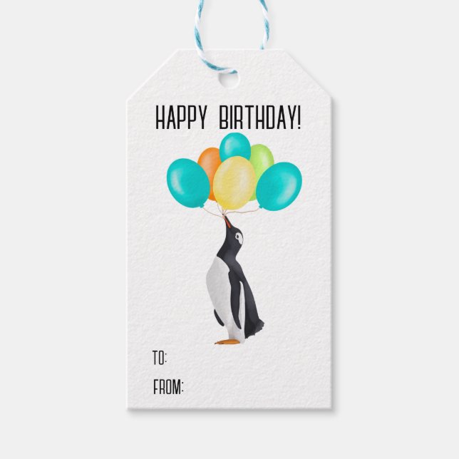 Penguin med färgämnen presentetikett (Framsidan)