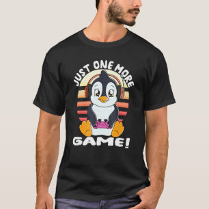 Penguin med Gamer Headset Gaming Penguin bara ett T Shirt