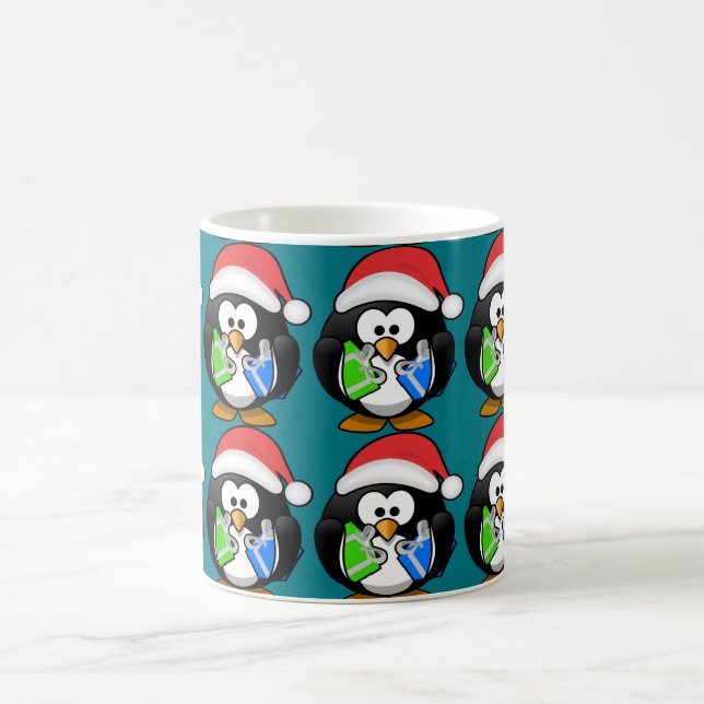 Penguin med gåvor kaffemugg (Center)