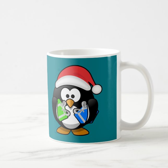 Penguin med gåvor kaffemugg (Höger)