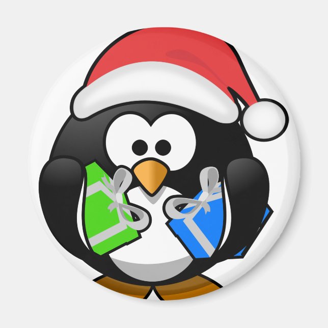 Penguin med gåvor magnet (Framsidan)