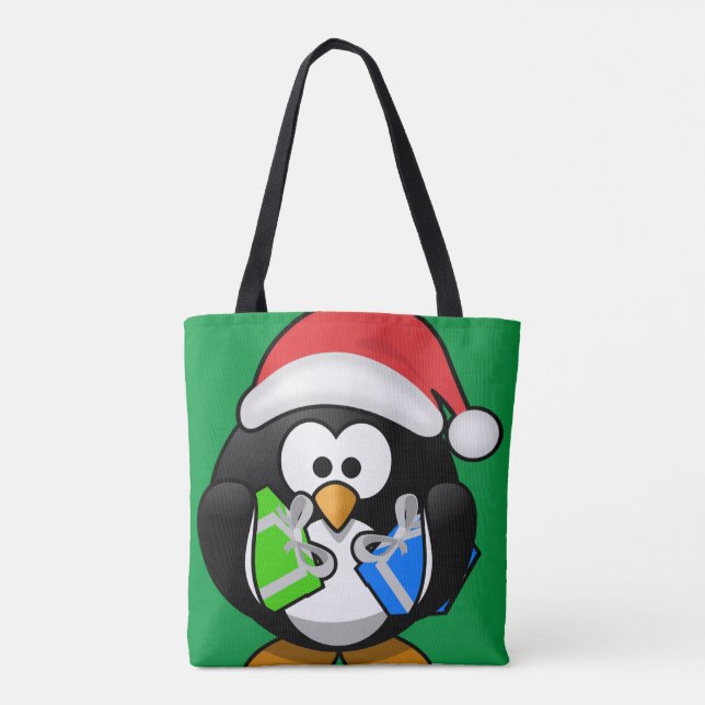 Penguin med gåvor tygkasse (Baksida)