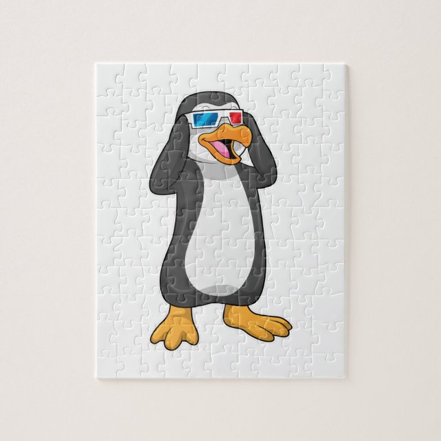 Penguin med glasögon pussel (Vertikal)