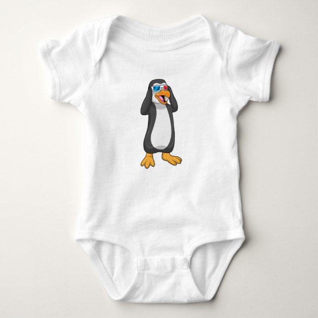 Penguin med glasögon t shirt (Framsida)