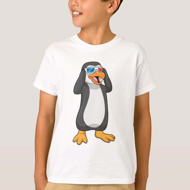 Penguin med glasögon t shirt (Framsida)