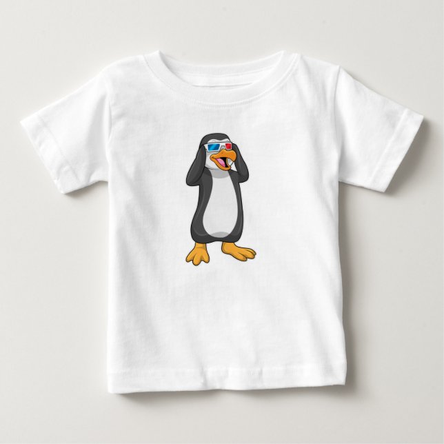 Penguin med glasögon t shirt (Framsida)