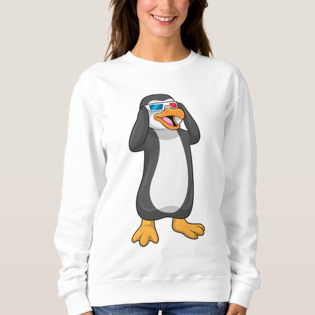 Penguin med glasögon t shirt (Framsida)