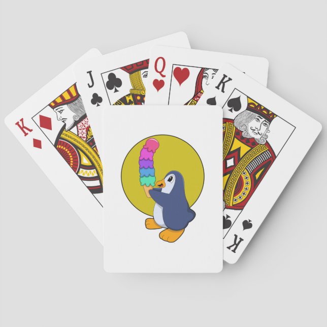 Penguin med glass casinokort (Baksidan)