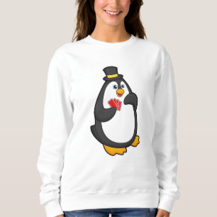Penguin med Hat på Poker med Poker-kort T Shirt