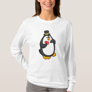 Penguin med Hat på Poker med Poker-kort T Shirt