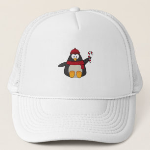 Penguin med hatt och scarf keps
