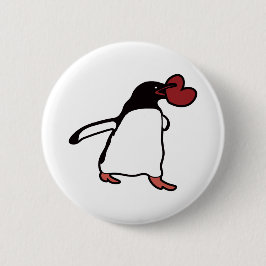Penguin med hjärta knapp