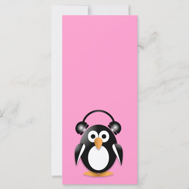 Penguin med hörlurar (Framsida)