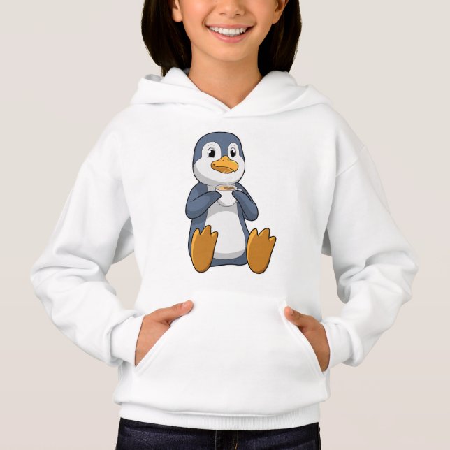 Penguin med kaffe Kopp T Shirt (Framsida)