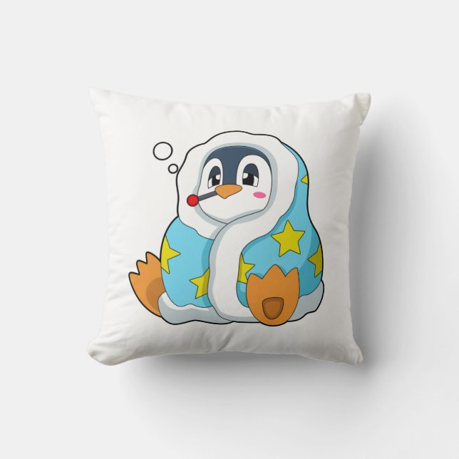 Penguin med klinisk termometer kudde (Framsida)