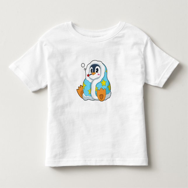 Penguin med klinisk termometer t shirt (Framsida)