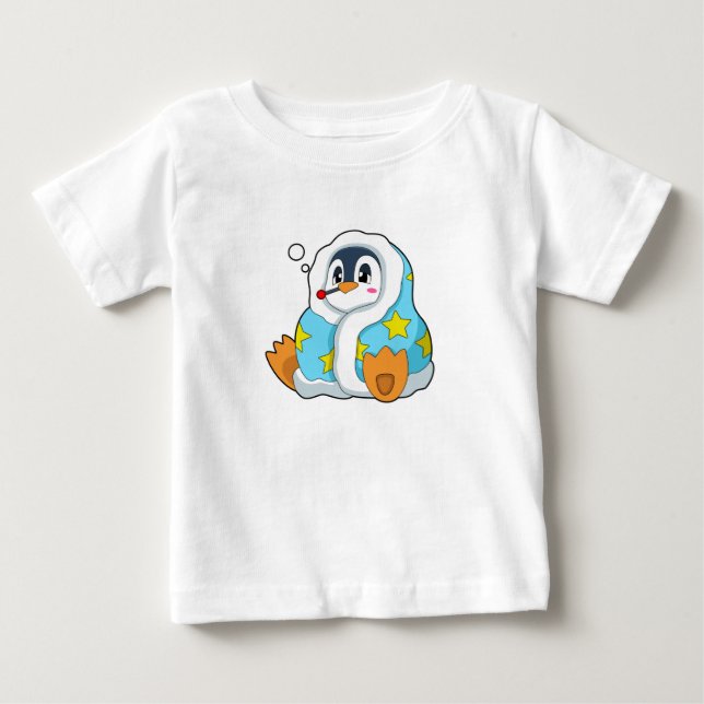 Penguin med klinisk termometer t shirt (Framsida)