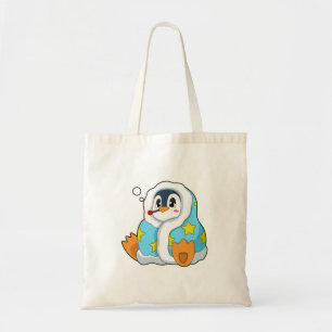Penguin med klinisk termometer tygkasse