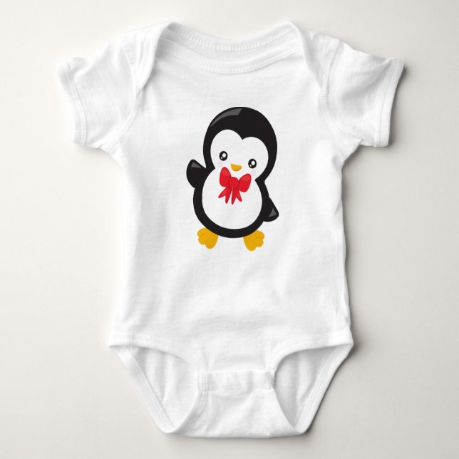 Penguin med kuggben, cute Penguin, Little Penguin T Shirt (Framsida)