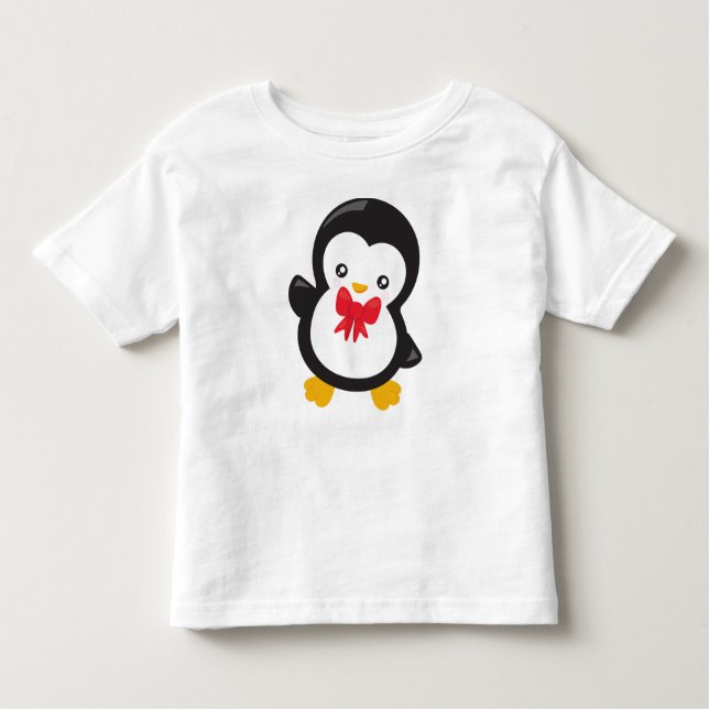 Penguin med kuggben, cute Penguin, Little Penguin T Shirt (Framsida)
