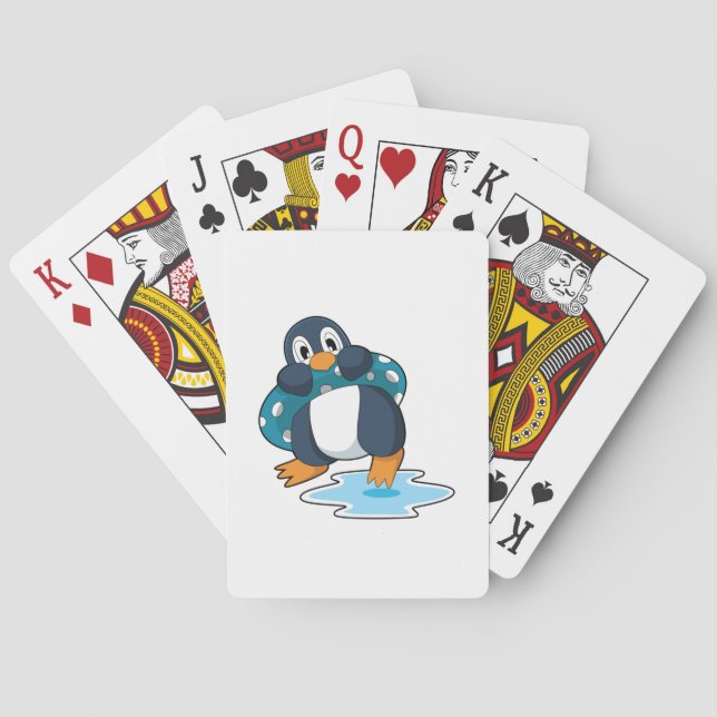 Penguin med livboj casinokort (Baksidan)