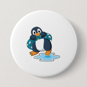 Penguin med livboj knapp