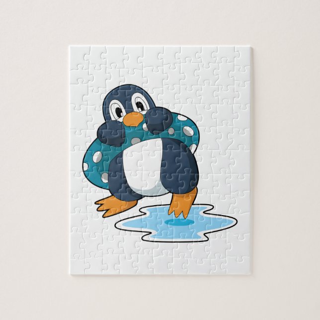 Penguin med livboj pussel (Vertikal)