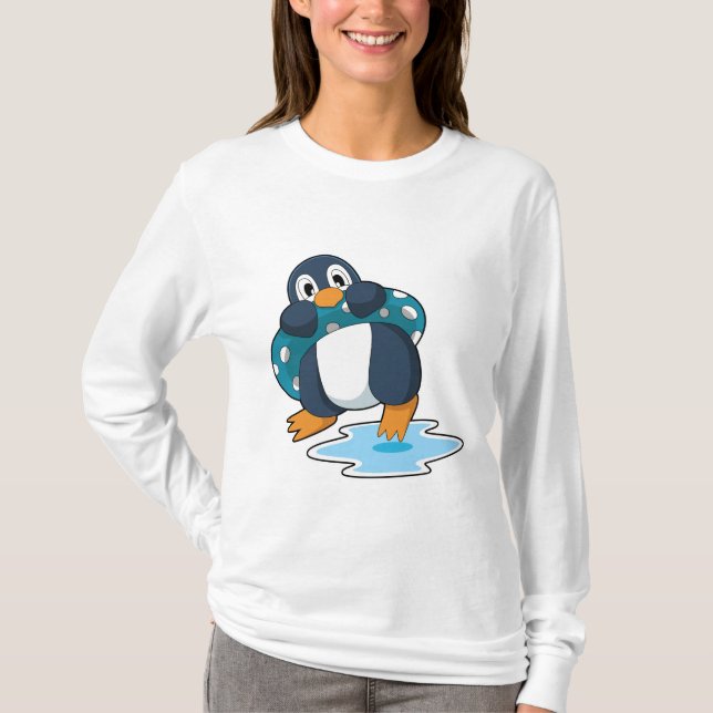 Penguin med livboj t shirt (Framsida)