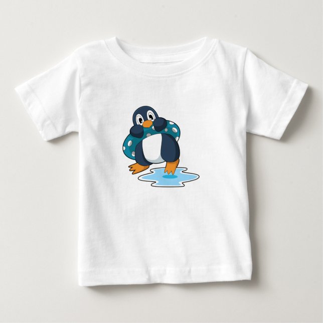 Penguin med livboj t shirt (Framsida)