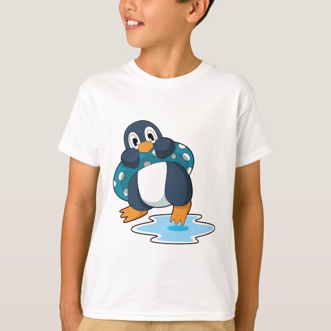 Penguin med livboj t shirt (Framsida)