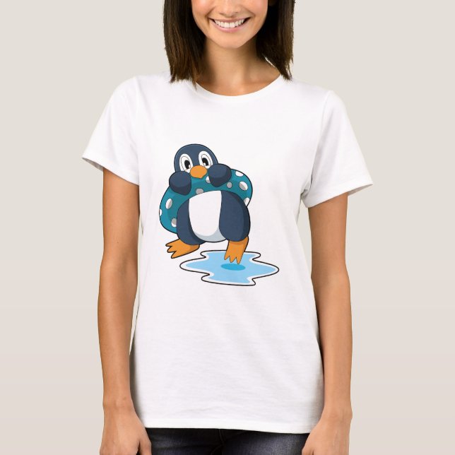 Penguin med livboj t shirt (Framsida)