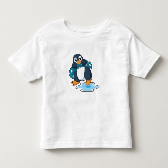 Penguin med livboj t shirt (Framsida)