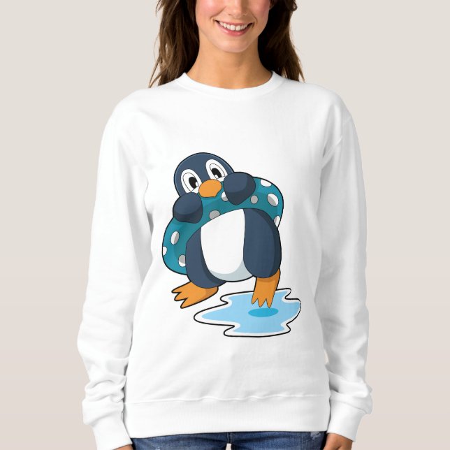 Penguin med livboj t shirt (Framsida)