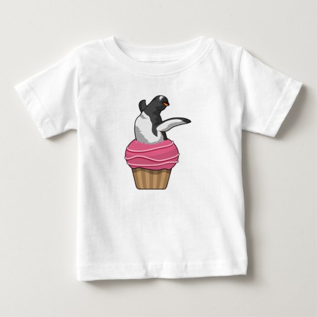 Penguin med Muffin T Shirt (Framsida)