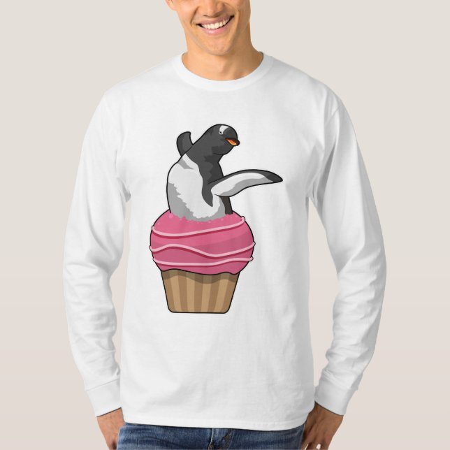 Penguin med Muffin T Shirt (Framsida)
