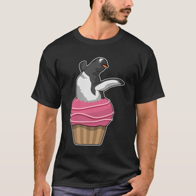 Penguin med Muffin T Shirt (Framsida)