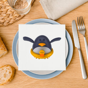Penguin med Pappra blöjor av gummi Anka Pappersservett