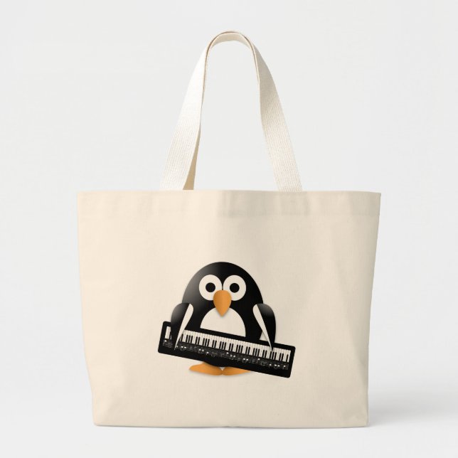 Penguin med piano jumbo tygkasse (Framsidan)