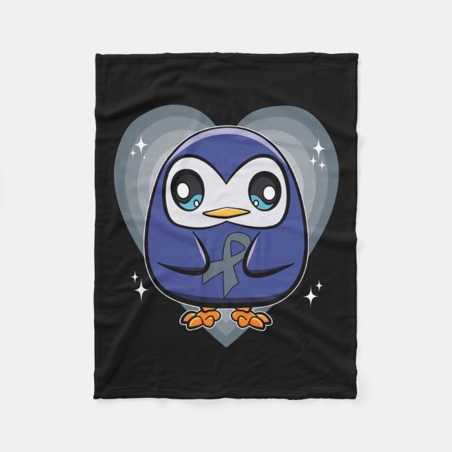 Penguin med Ribbon World Dyslexia Awareness Fleecefilt (Framsidan)